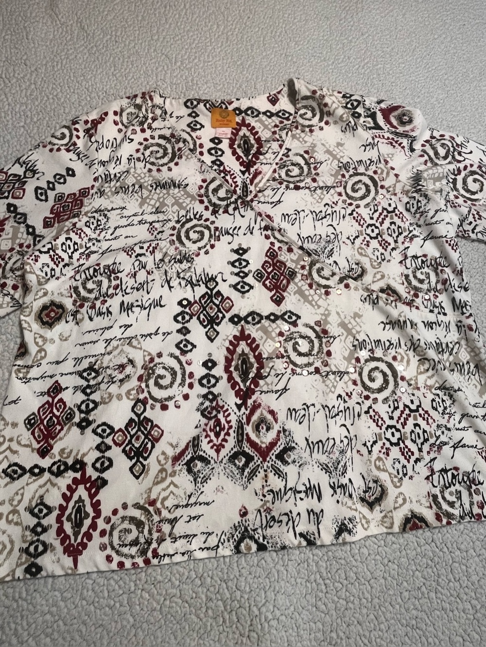 Ruby Rd. V-Neck Knit Top - Picture 6 of 8